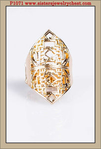 Adorably Adobe - Gold Ring - Box 8