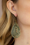 Rural Ripples - Brass Earrings