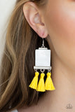 Tassel Retreat - Yellow Earrings - Box YellowE2