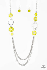 Tropical Sunsets - Green Necklace