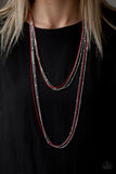 What A COLORFUL World - Red Necklace - Box 4 - Red