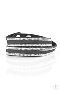 Going For Glam - Black Urban Bracelet - Box 1 - Black Double Wrap