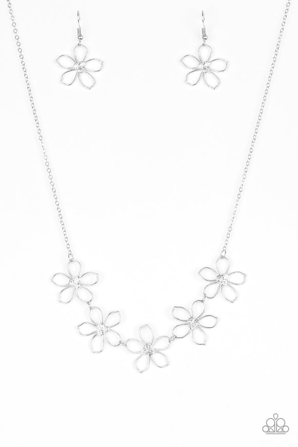 Hoppin' Hibiscus - White Necklace - Box 2 - White
