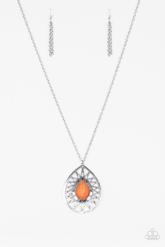 Summer Sunbeam - Orange Necklace - Box 5 - Orange