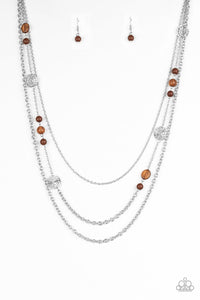 Pretty Pop-tastic - Brown Necklace - Box 3