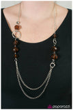 Crystal Clear - Brown Necklace - Box 3 - Brown