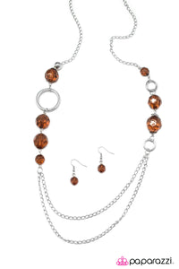 Crystal Clear - Brown Necklace - Box 3 - Brown
