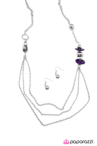 It All Stacks Up - Purple Necklace - Box 5 - Purple