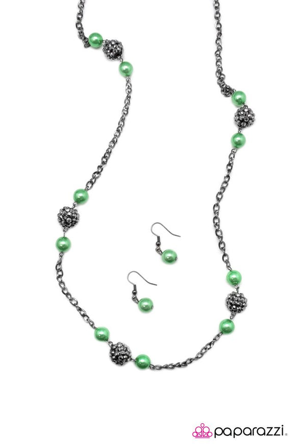 The Rocker - Green Necklace