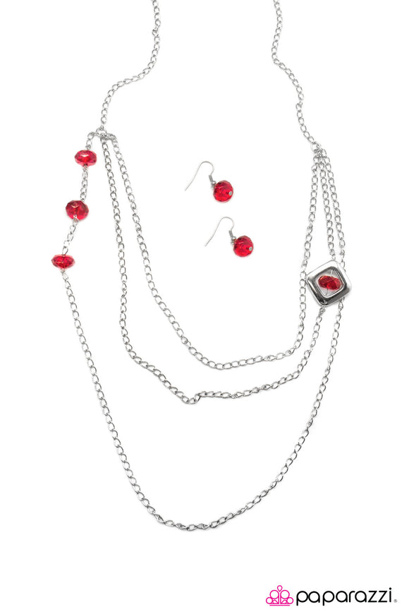 Put On Your Dancing Shoes - Red Necklace - Box 3 - Red