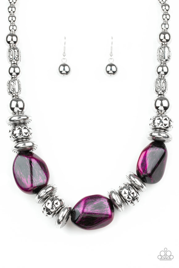 Colorfully Confident - Purple Necklace - Box 4 - Purple