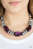 Colorfully Confident - Purple Necklace - Box 4 - Purple