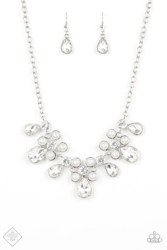 Demurely Debutante - White Necklace - Box 5 - White