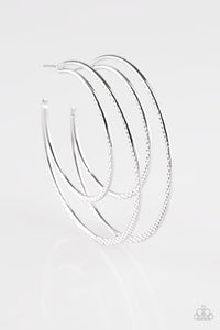 Drop It Like It's HAUTE - Silver Hoop Earring