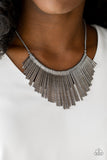 Metallic Mane - Black Necklace - Box 8 - Black