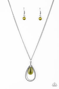 Teardrop Tranquility - Green Necklace - Box 7 - Green