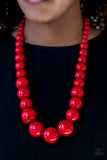 Effortlessly Everglades - Red Wooden Necklace - Box 5 - Red