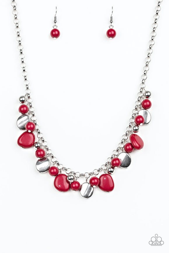 Flirtatiously Florida - Red Necklace - Box 1 - Red