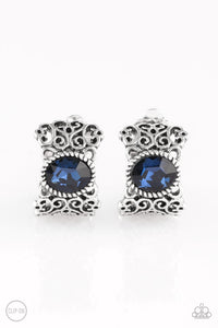 Glamorously Grand Duchess - Blue  Clip-On Earring - Box 1