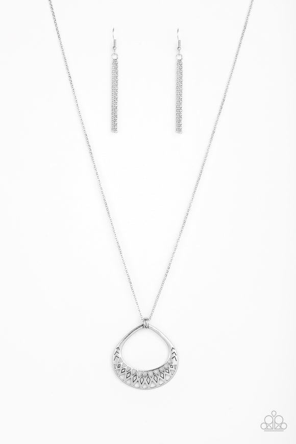 Prehistoric Drama - Silver Necklace - Box 14 - Silver