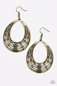 Tundra Texture - Brass Earrings