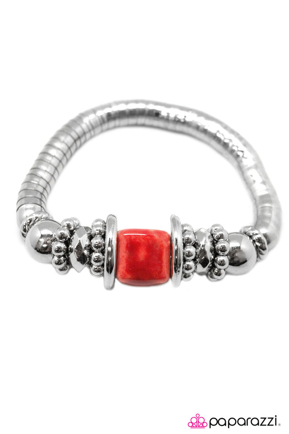 Sea Siren - Red Stretch Bracelet