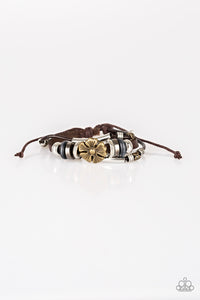 Hiker's Paradise - Brown Urban Pull Cord Bracelet