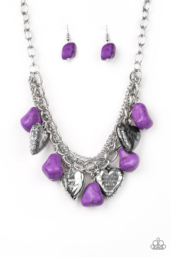 Change of Heart - Purple Necklace - Box 5 - Purple