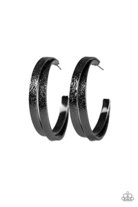 High-Class Shine - Black  Hoop Earring