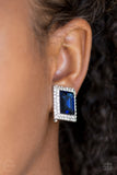 Crowned Couture - Blue  Clip-On Earring - Box 1