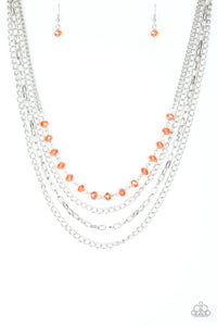 Extravagant Elegance - Orange Necklace - Box 6 - Orange