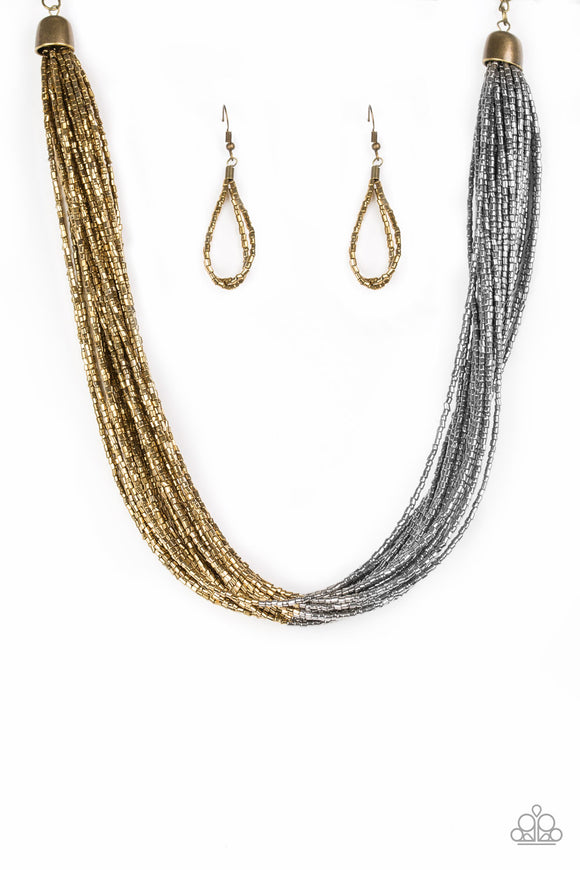 Flashy Fashion - Brass Necklace - Box 5 - Brass