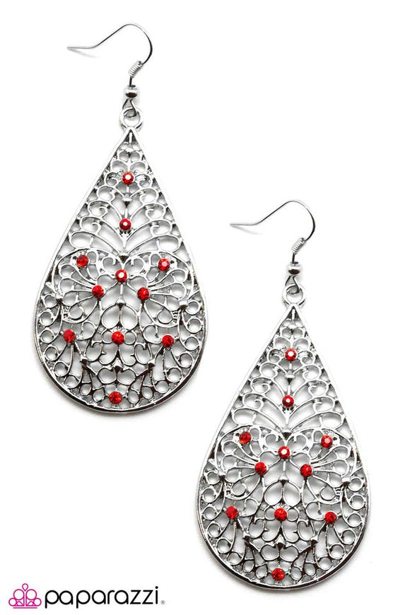 At First Glance - Red Earrings - Box RedE1