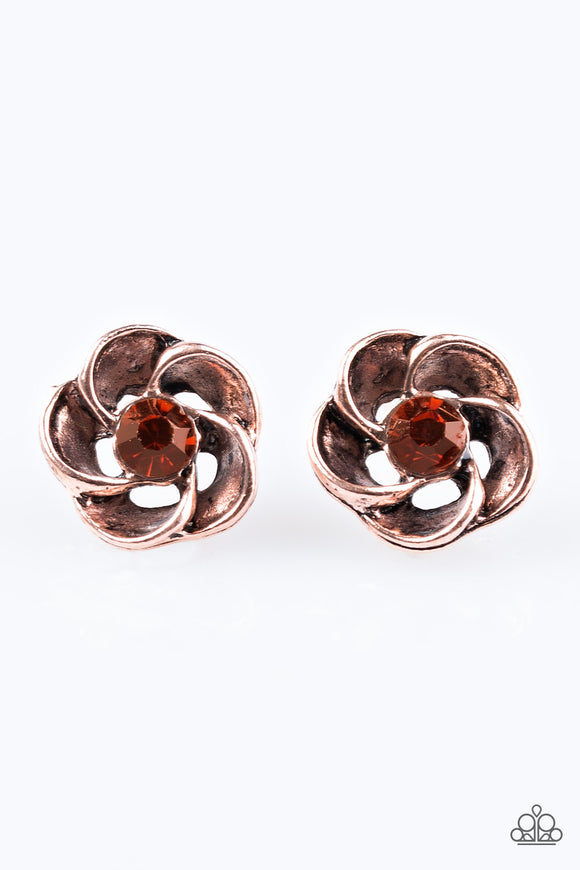 Gardenia Variety - Copper Post Earring - Box 1 - Copper