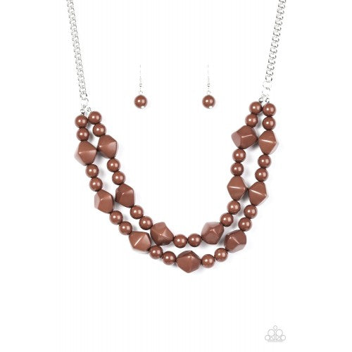 Galapagos Glam - Brown Necklace - Box 2 - Brown