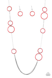Hoop and Hoppin' - Red Necklace