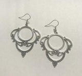 Metallic Macrame - Silver Earrings