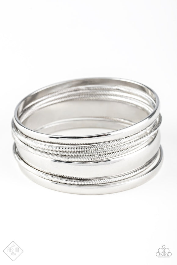 Sahara Shimmer - Silver Bracelet - Bangle Silver Box