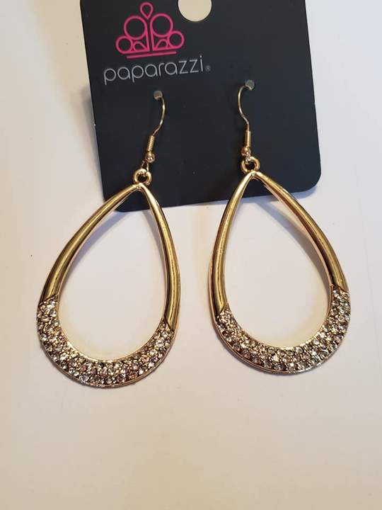 Take A Dip - Gold Earrings