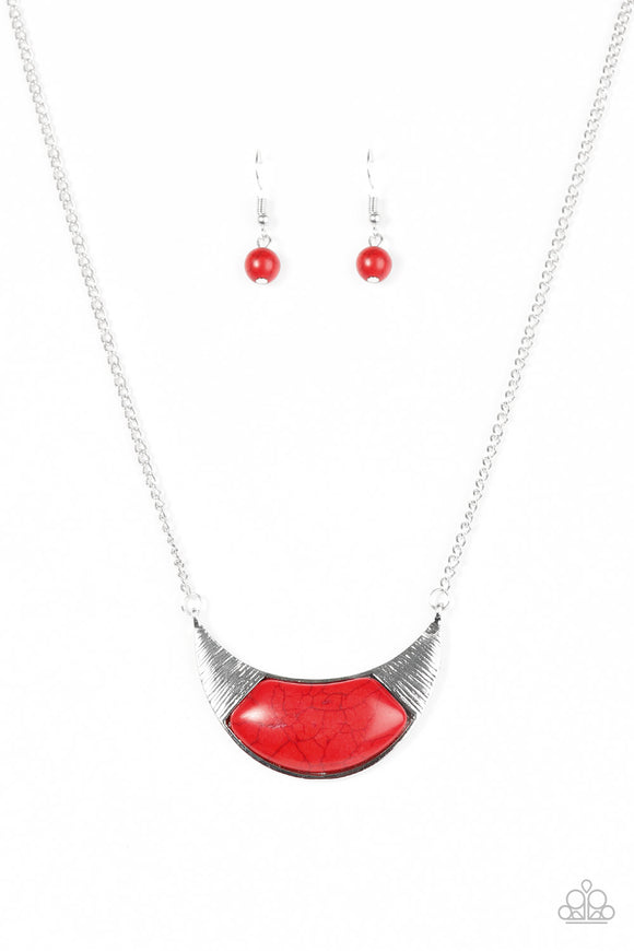 Run With The Pack - Red Necklace