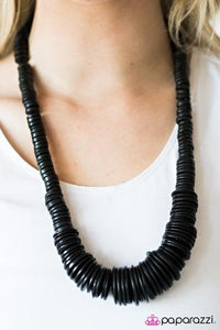 Shore Thing - Black Wooden Necklace - Box 15 - Black