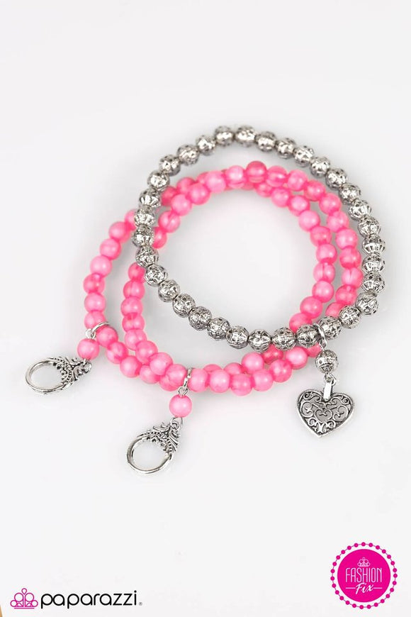 So Loveable - Pink Bracelet