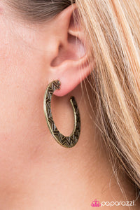 Soaking Up The Rays - Brass Hoop Earring