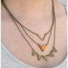 TRI-bal Style - Orange/Brass Necklace - Box 6 - Brass