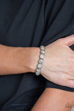 Take A Moment To Reflect - White Stretch Bracelet