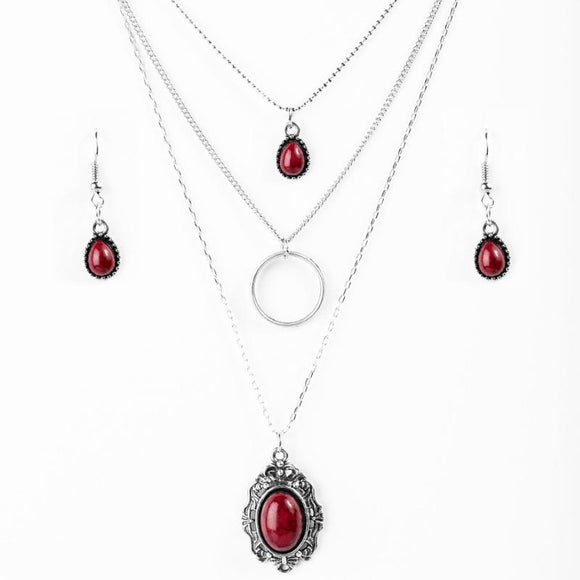 Western Fairytale - Red Necklace - Box 4 - Red