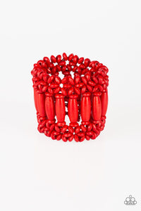 Barbados Beach Club - Red Stretch Bracelet