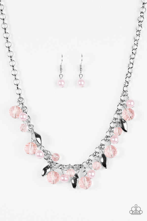 Bling Down The Curtain - Pink Necklace - Box 5 - Pink