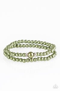 Cambridge Chic - Green Stretch Bracelet