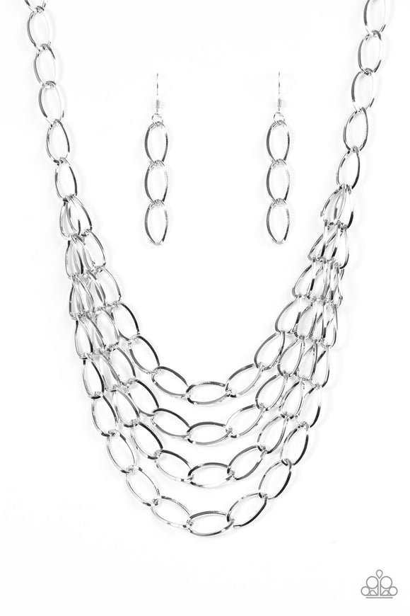 Chain Reaction - Silver Necklace - Box 4 - Silver